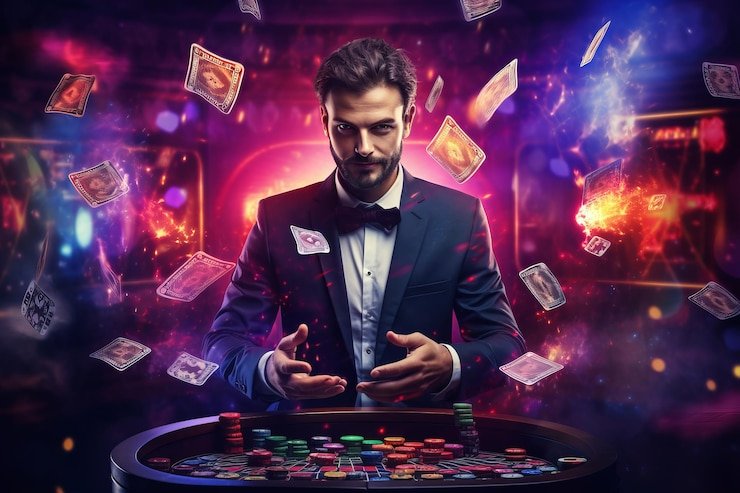 Caribbean Stud Poker payout table displayed at table on 888vipbet slot